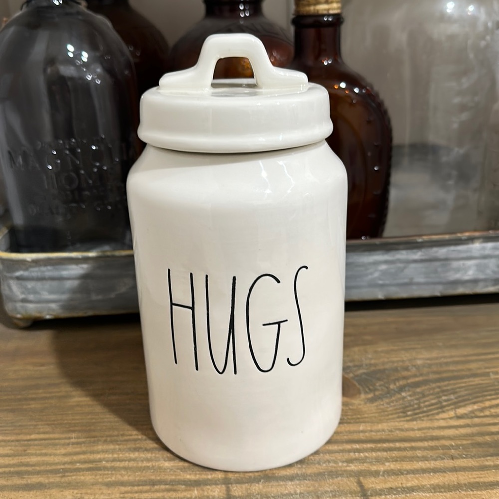 Rae Dunn Medium HUGS Ceramic Canister